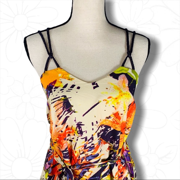 Jessica Simpson Hi -Low Midi Floral Print Dress - Picture 2 of 16